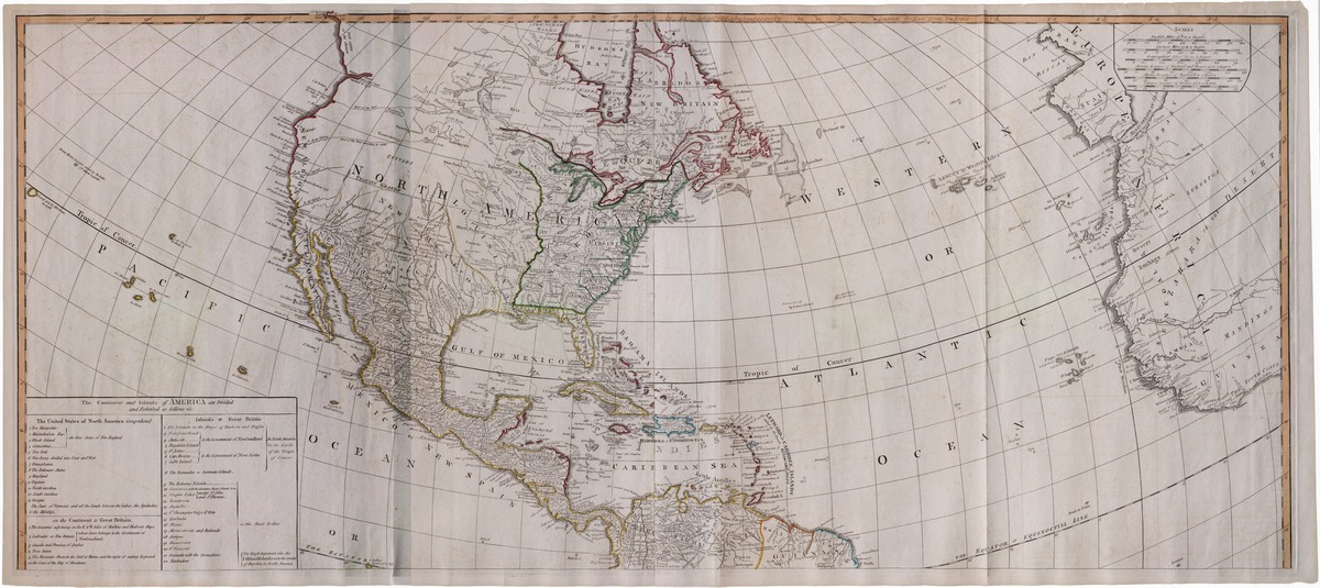 A new map of the whole continent of America, divided into North and South and West Indies