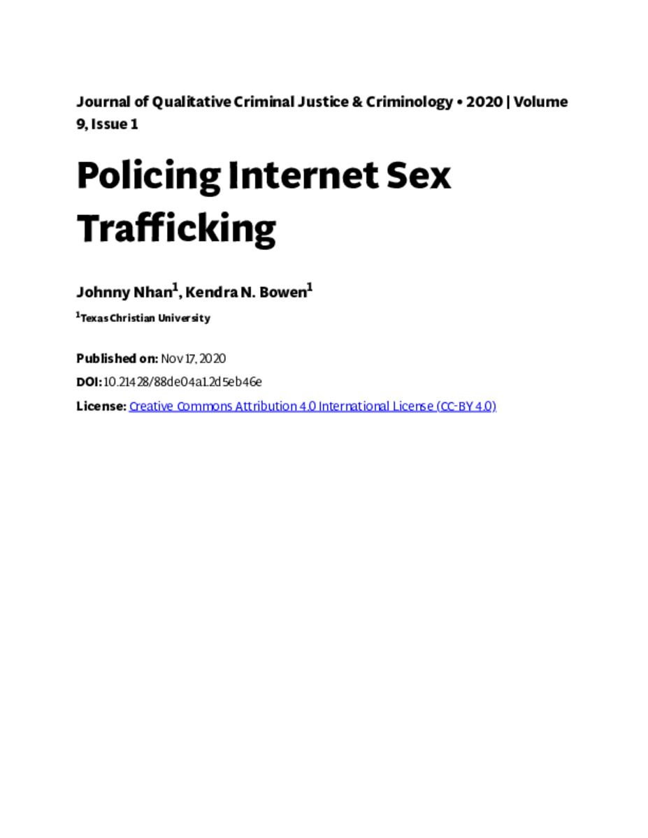Policing Internet Sex Trafficking image