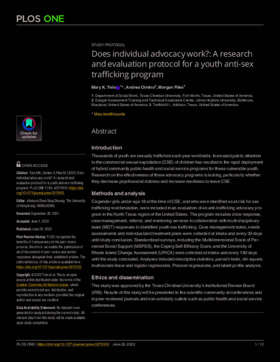 Does individual advocacy work A research and evaluation protocol