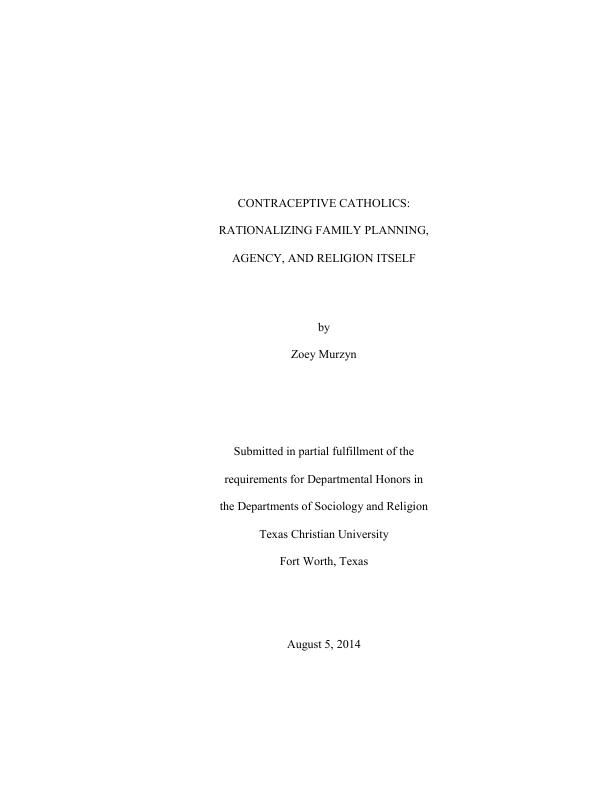 thesis on family planning pdf
