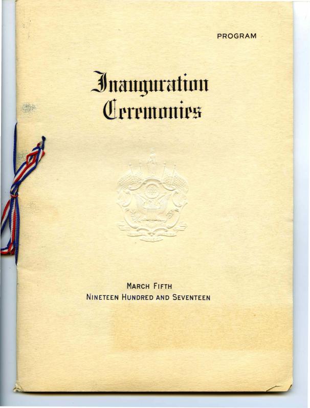 Program and ticket: Woodrow Wilson inauguration ceremonies